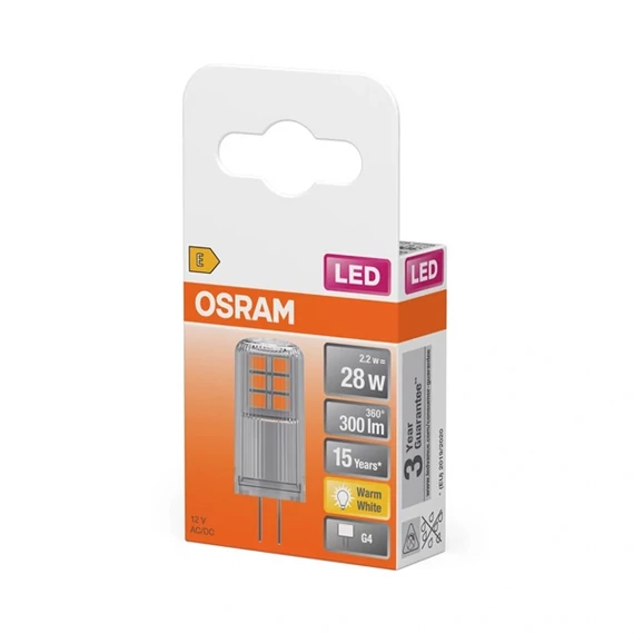 Osram Star átlátszó búra/2,4W/300lm/2700K/G4/12V LED kapszula