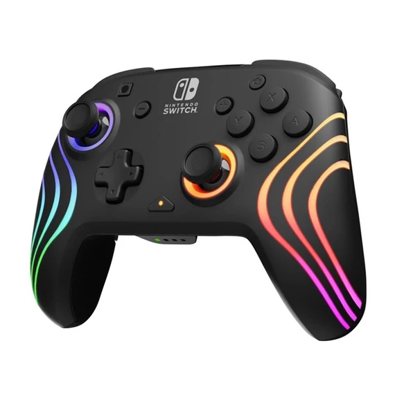PDP 500-252-BK Afterglow Wave Nintendo Switch/Lite/OLED/Switch 2 RGB LED Lighting vezeték nélküli fekete kontroller