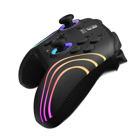 PDP 500-252-BK Afterglow Wave Nintendo Switch/Lite/OLED/Switch 2 RGB LED Lighting vezeték nélküli fekete kontroller