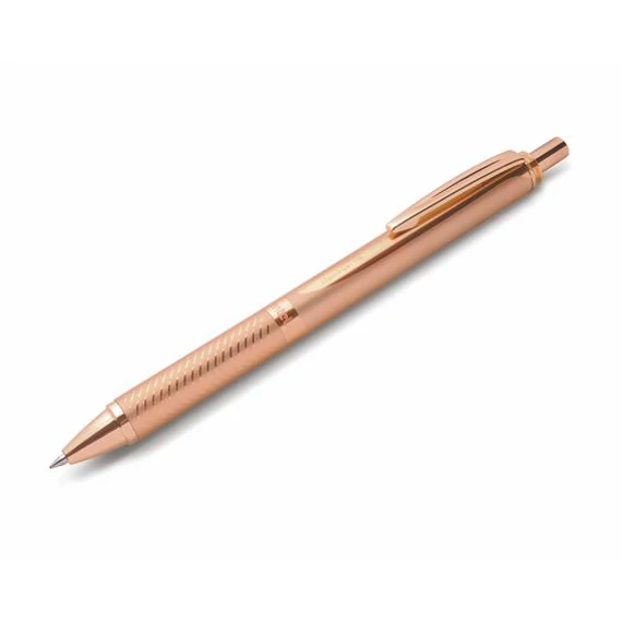 Rollertoll 0,35mm, fém rosegold test, Pentel Energel BL407PG-A, írásszín kék