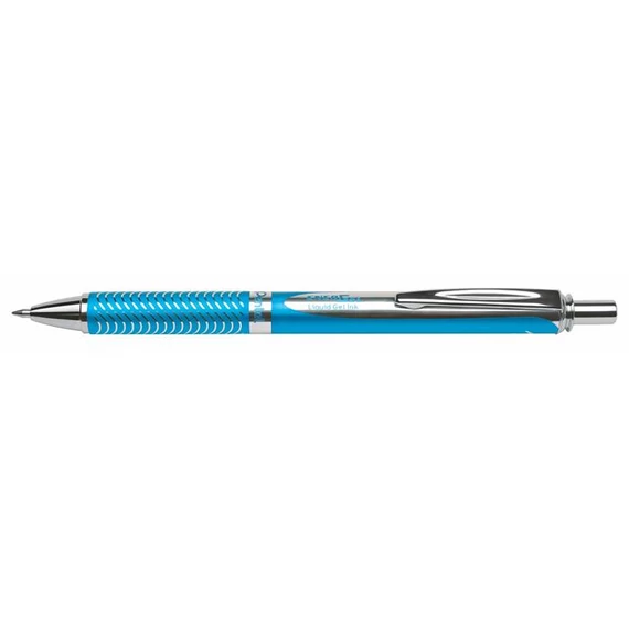 Rollertoll 0,35mm, fém skyblue test, Pentel Energel BL407S-A, írásszín kék