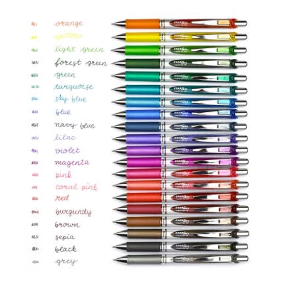Rollertoll zselés 0.7mm, Pentel EnerGel BL77-FX, írásszín narancs