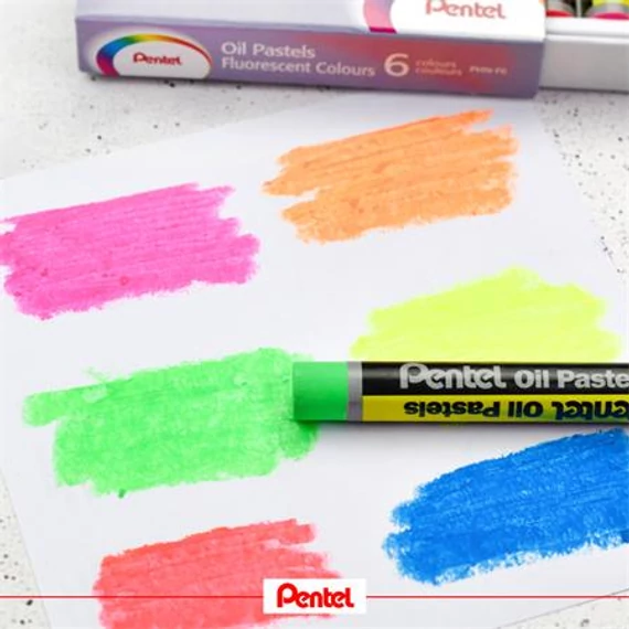 Kréta olajpasztell készlet, PHN-12U Pentel, 12 klf. szín