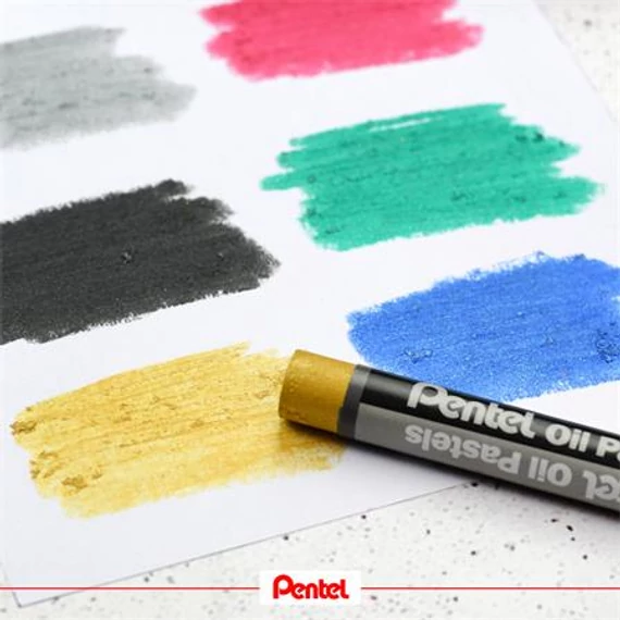 Kréta olajpasztell készlet, PHN-25U Pentel, 25 klf. szín