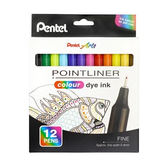 Tűfilc készlet, 0,4 mm, PENTEL 
