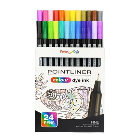 Tűfilc készlet, 0,4 mm, PENTEL 