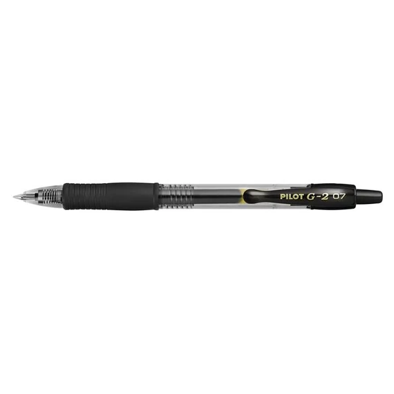 Zselés toll 0,7mm, nyomógombos Pilot G-2, írásszín fekete