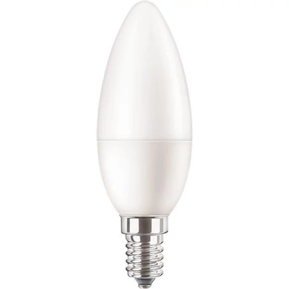 LED izzó, E14, gyertya, B35, 5W, 470lm, 4000K, PHILIPS "CorePro"