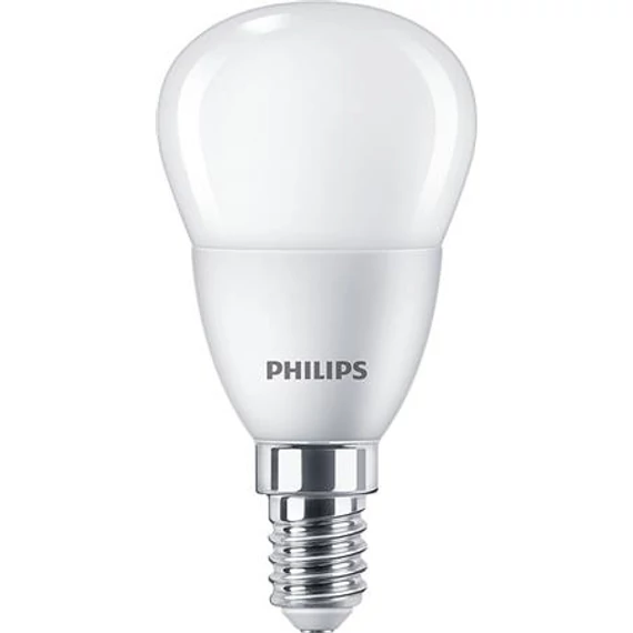 LED izzó, E14, kisgömb, P45, 5W, 470lm, 2700K, PHILIPS 
