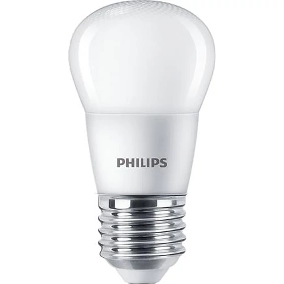 LED izzó, E27, kisgömb, P45, 5W, 470lm, 2700K, PHILIPS 