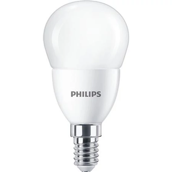 LED izzó, E14, kisgömb, P48, 7W, 806lm, 2700K, PHILIPS "CorePro"