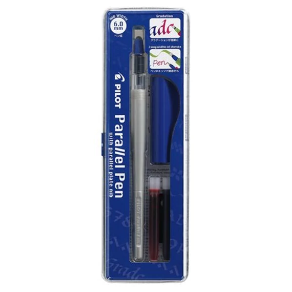 Töltőtoll, 0,5-6 mm, kék kupak, PILOT 