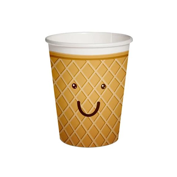 Pohár, papír, fagyi minta