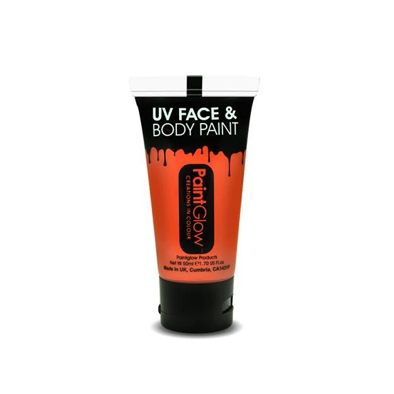 Arc- testfesték, UV fényben fluoreszkáló, 50 ml, neon narancs