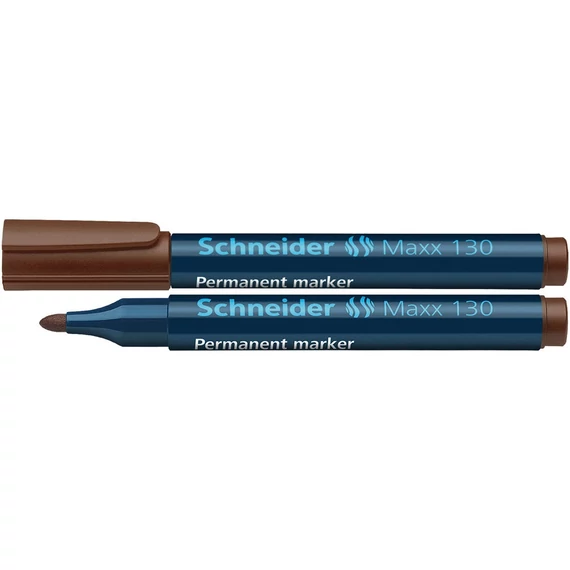Alkoholos marker, 1-3 mm, kúpos, SCHNEIDER "Maxx 130", barna