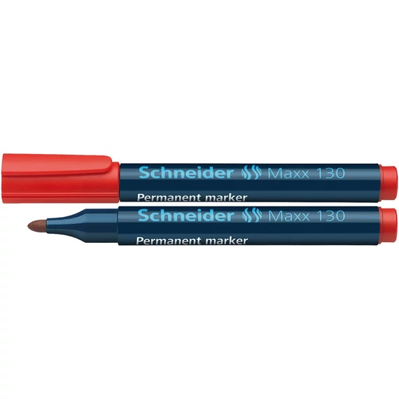 Alkoholos marker, 1-3 mm, kúpos, SCHNEIDER "Maxx 130", piros