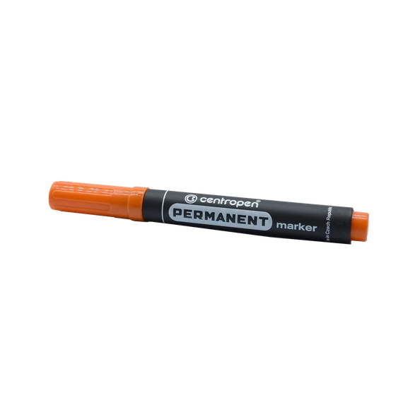 Permanent marker 2,5mm, kerek hegyű, Centropen 8566, narancs
