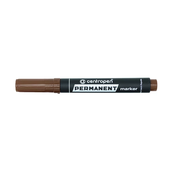Permanent marker 2,5mm, kerek végű, Centropen 8566 barna