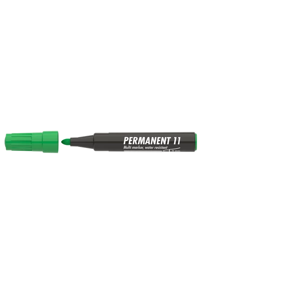 Alkoholos marker, 1-3 mm, kúpos, ICO "Permanent 11", zöld