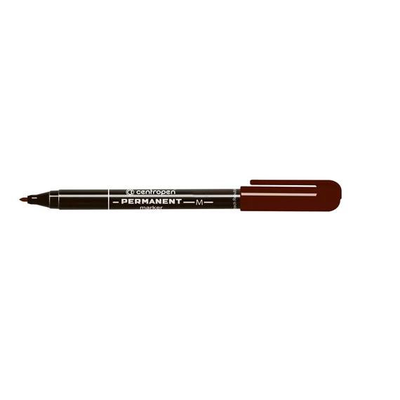 Permanent marker 1mm, M, Centropen 2846 barna