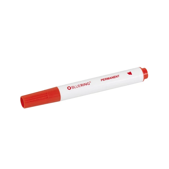 Permanent marker 1-4mm, vágott végű Bluering® piros