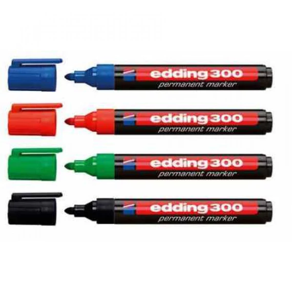 Alkoholos marker, 1,5-3 mm, kúpos, EDDING "300", piros