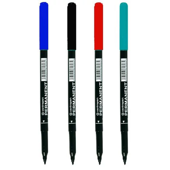 Permanent marker 1mm, kerek hegyű, Centropen 2536 fekete