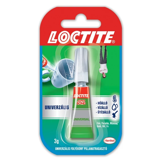 Pillanatragasztó, 3 g, HENKEL "Loctite Super Bond Liquid"