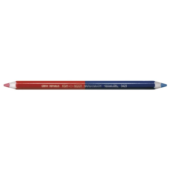 Postairón KOH-I-NOOR 3423 hatszögletű vastag piros-kék
