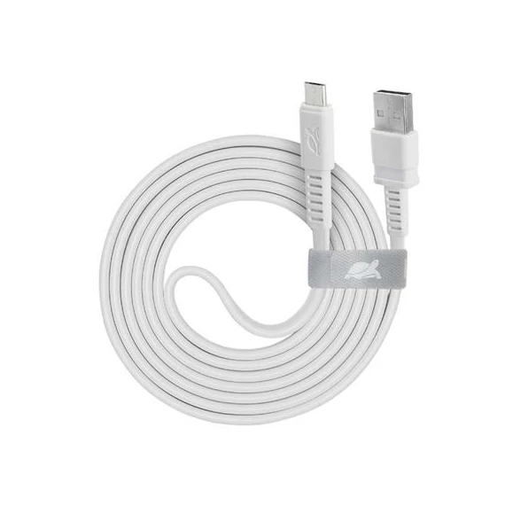 USB kábel, USB-microUSB, 1,2m, RIVACASE "PS6000", fehér