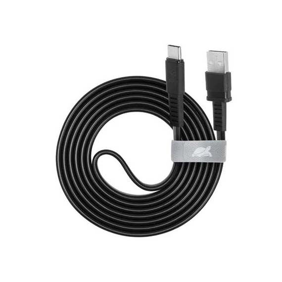 USB kábel, USB-USB-C, 1,2m, RIVACASE "PS6002", fekete