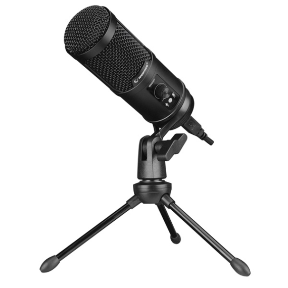 Rampage Mikrofon -  RA-MP65 X-FUSE (USB csatlakozó; állvány, fekete)
