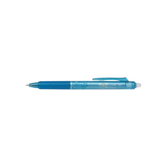 Rollertoll, 0,25 mm, törölhető, nyomógombos, PILOT "Frixion Clicker", világoskék