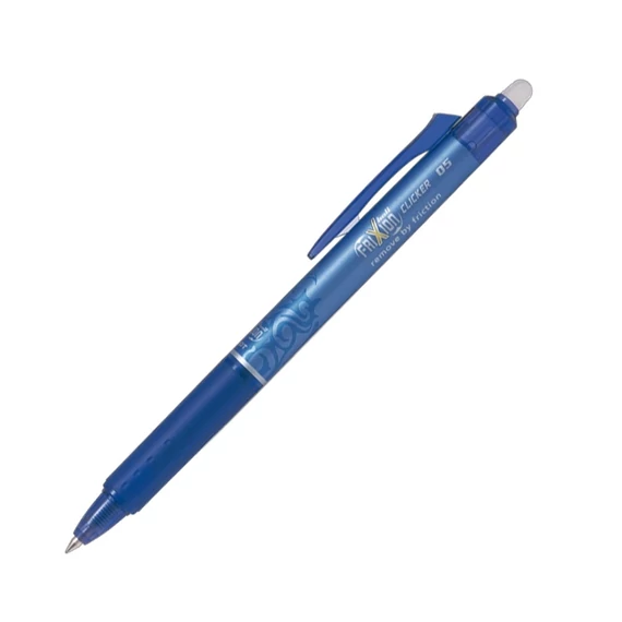 Rollertoll, 0,25 mm, törölhető, nyomógombos, PILOT "Frixion Clicker", kék