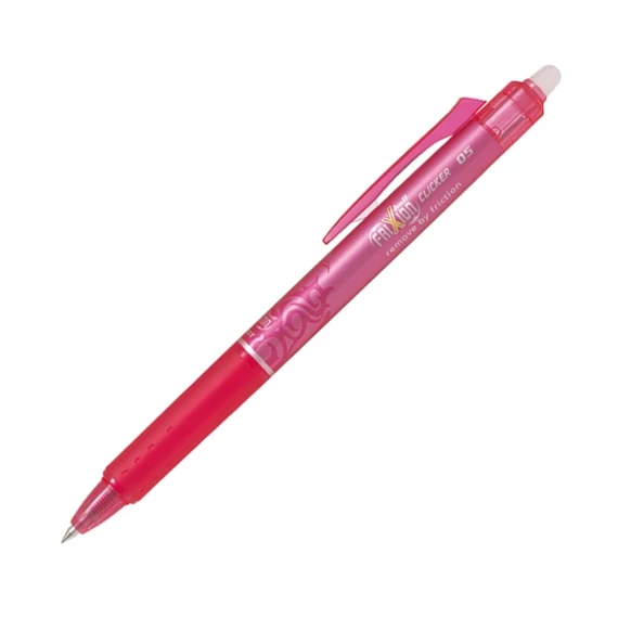 Rollertoll, 0,25 mm, törölhető, nyomógombos, PILOT "Frixion Clicker", rózsaszín