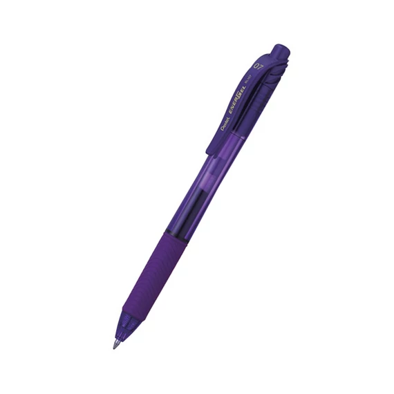 Zseléstoll, 0,35 mm, nyomógombos, PENTEL "EnerGelX BL107", lila