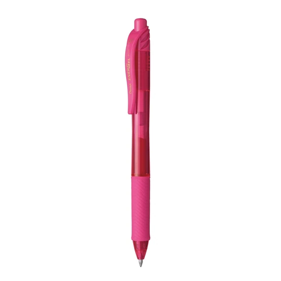 Zseléstoll, 0,35 mm, nyomógombos, PENTEL "EnerGelX BL107", rózsaszín