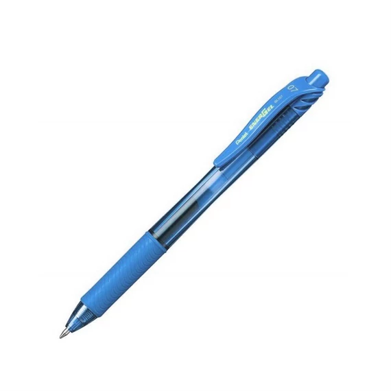 Zseléstoll, 0,35 mm, nyomógombos, PENTEL "EnerGelX BL107", világoskék