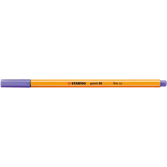 Tűfilc, 0,4 mm, STABILO "Point 88", pasztell-lila