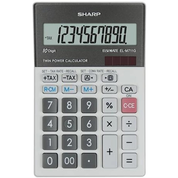 Számológép, asztali, 10 számjegy, SHARP 