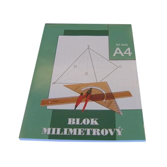 Milliméter papír, A4, 50 lap, STEPA