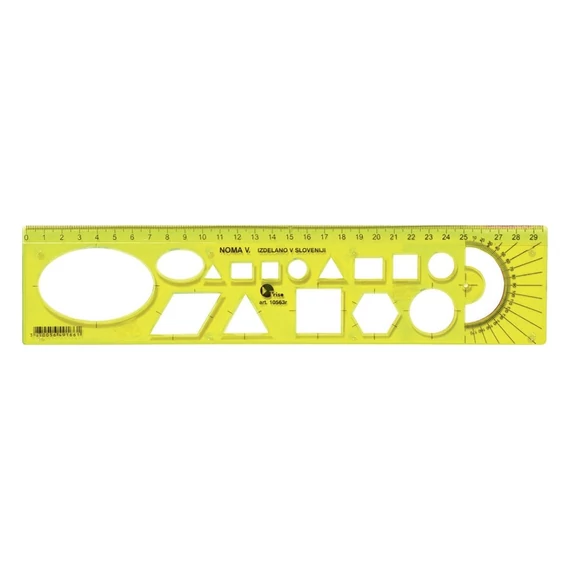Sablon vonalzó OPTIMA fluor 30cm