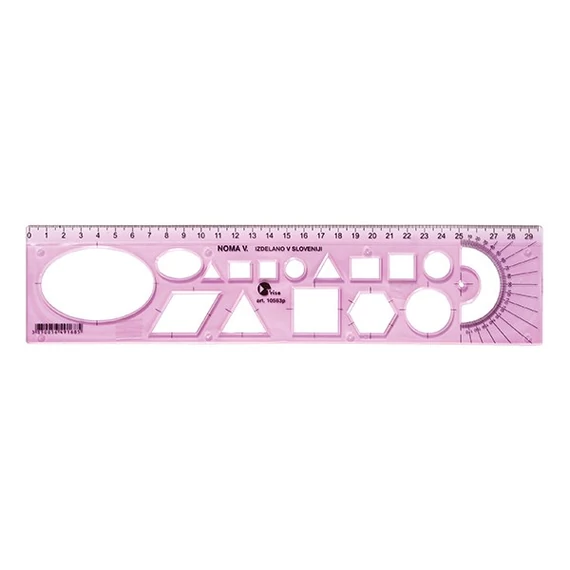 Sablon vonalzó OPTIMA pink 30cm