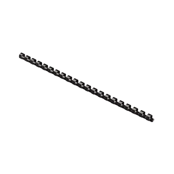 Spirál, műanyag, 12 mm, 56-80 lap, FELLOWES, 100 db, fekete