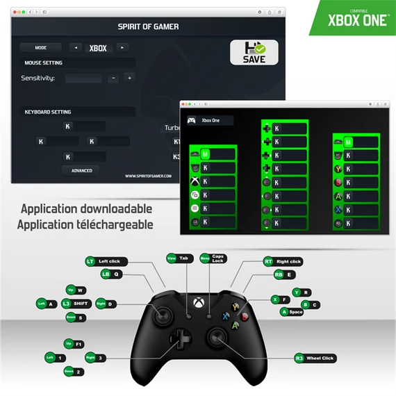 Spirit of Gamer SOG-CONV2 Nintendo/PS4/PS3/Xbox One egér/billentyűzet konzol adapter