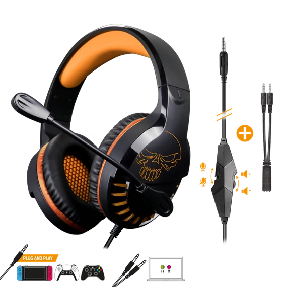 Spirit of Gamer PRO-H3 narancssárga-fekete gamer headset