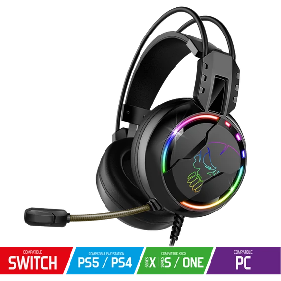 Spirit of Gamer PRO-H7 fekete vezetékes gamer headset