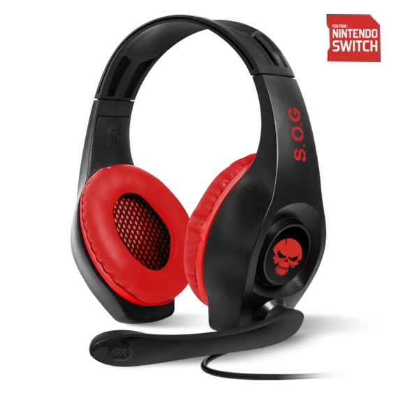 Spirit of Gamer PRO-NH5 Red Nintendo Switch fekte-piros gamer headset