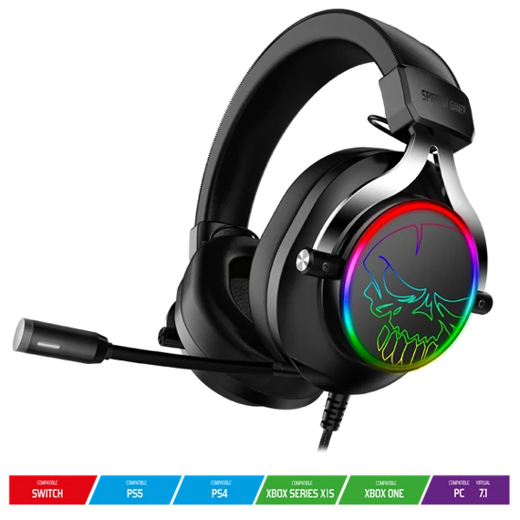Spirit of Gamer MIC-XH600 7.1 fekete gamer headset