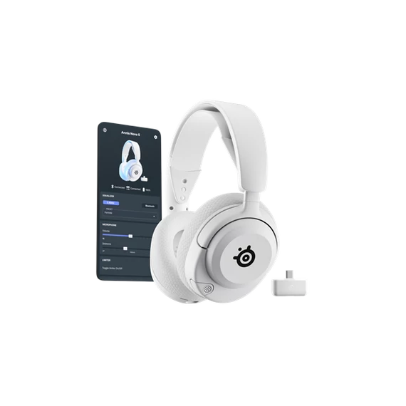 Steelseries Arctis Nova 5P Wireless Bluetooth Gaming fehér headset